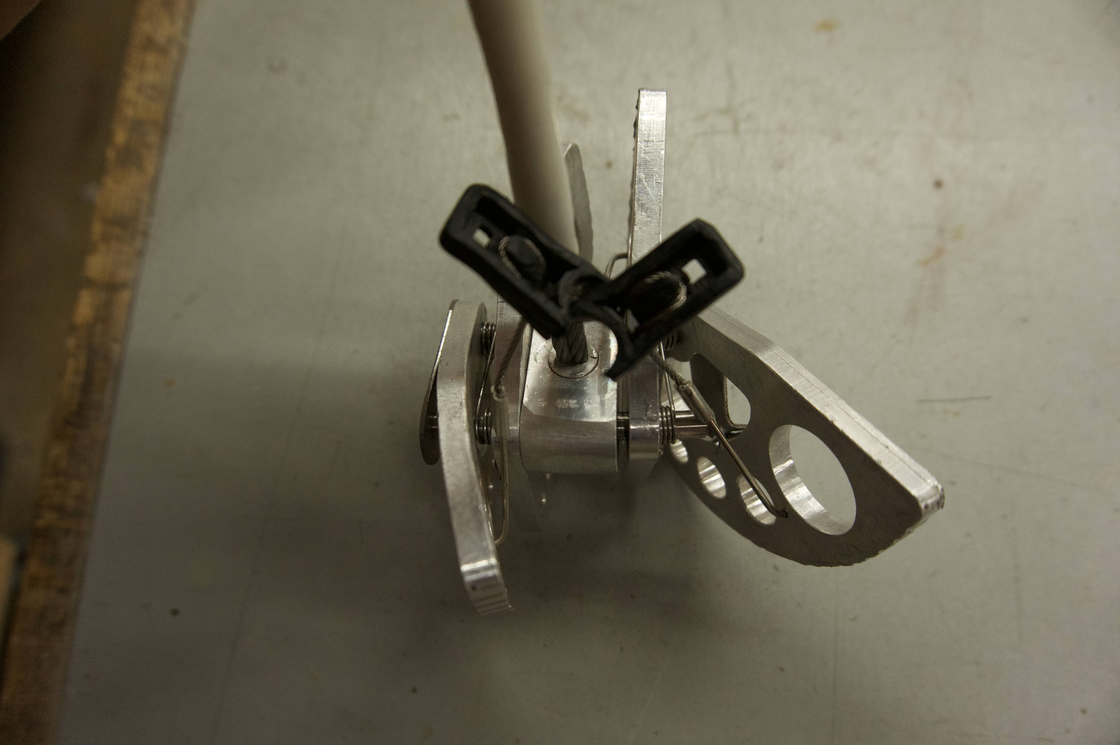 Deformed and broken cam.
