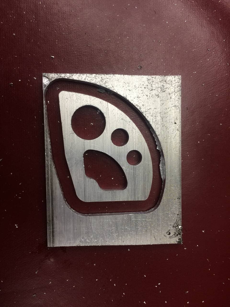 The lobe after coming out of the CNC.